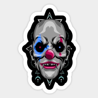 crazy clown Sticker